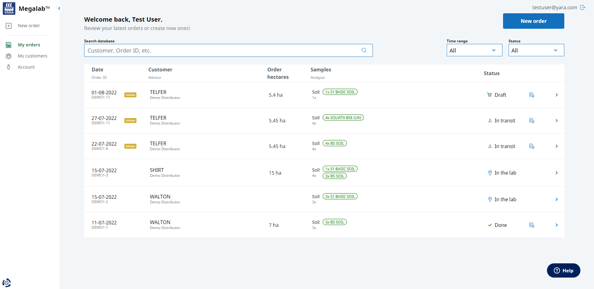 Order status details on your home and order history pages